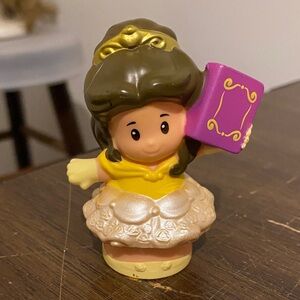 Fisher Price Little People Figure Princess Belle Yellow Gown Book Castle